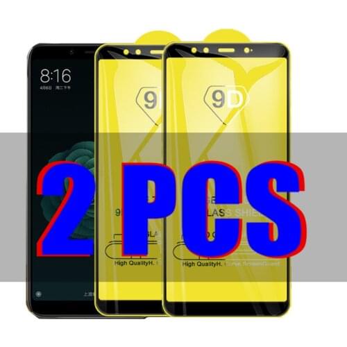 2Pcs 9D Glass for Xiaomi Mi 6X A2 Protective Glass on the for Xiomi Mi A2 6X MI6X MIA2 5.99" M1804D2SG Screen Protector Film