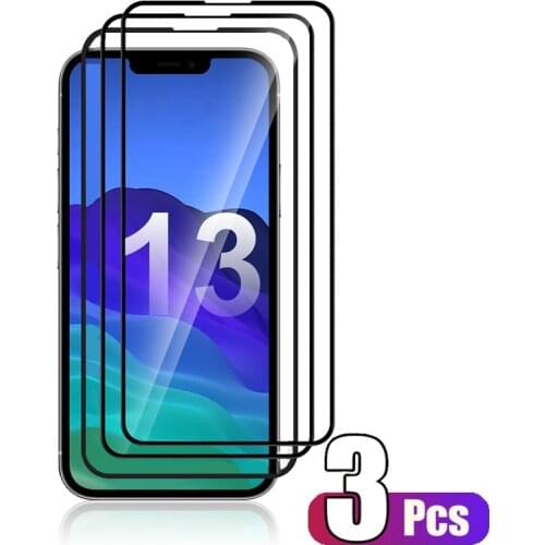 3Pcs Protective Tempered Glass For iPhone 13 12 Mini 11 Pro X XR XS Max Screen Protector On iPhone 6 8 7 Plus SE Tempered Glass
