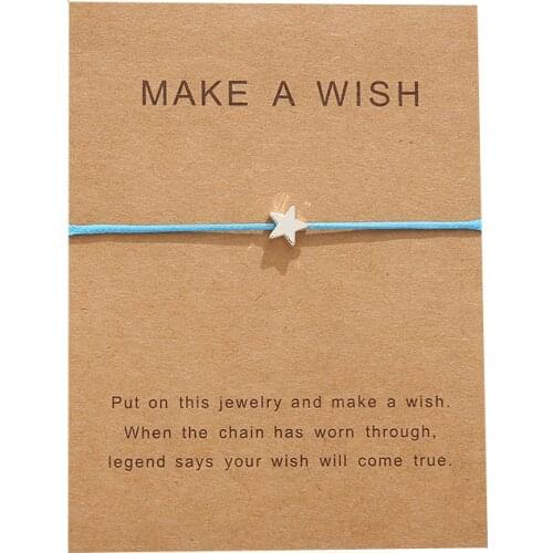 1piece New Fashion Woven Adjustable Bracelet With Card Infinity Love Star Hologram Bracelets for Girls Jewelry