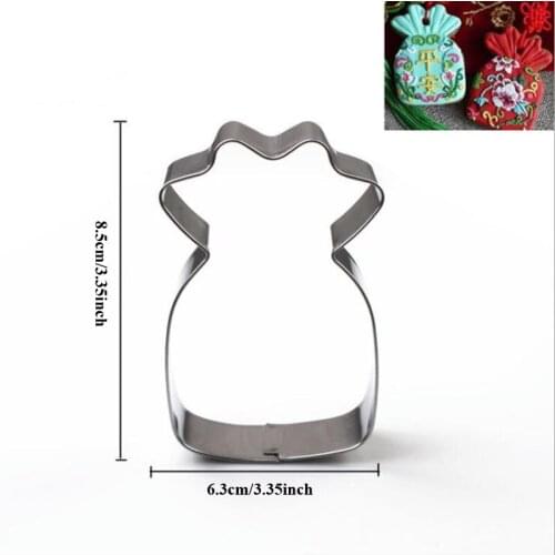1pcs patisserie reposteria gateau Baking Cookie Cutter Moldes Luck Bag Fondant Cake Decor Tools Biscuit Cupcake Toppers Mould