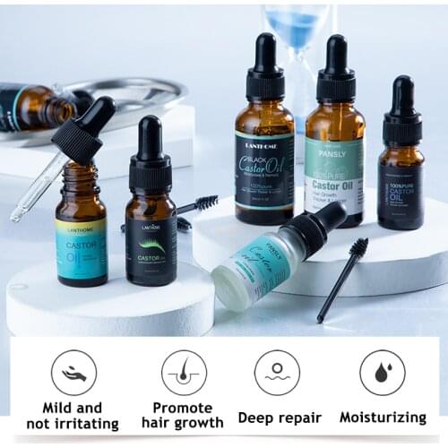 10ml Castor Oil Hair Growth Serum for Eyelash Growth Lifting Eyelashes Thick Eyebrow Growth Enhancer Eye Lashes Serum Mascara