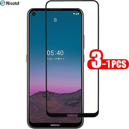 3-1Pcs Full Cover Screen Protective Glass For Nokia 5.4 9H Full Glue Explosion-proof Tempered Glass For Nokia 3.4 Screen Glass