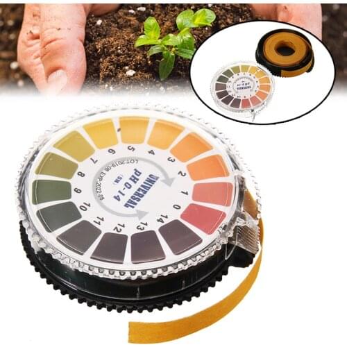5m Alkaline Acid PH Indicator Paper Roll for Soil Water Urine Saliva Litmus Testing PH 0-14 Portable Test Paper Strip Measuring