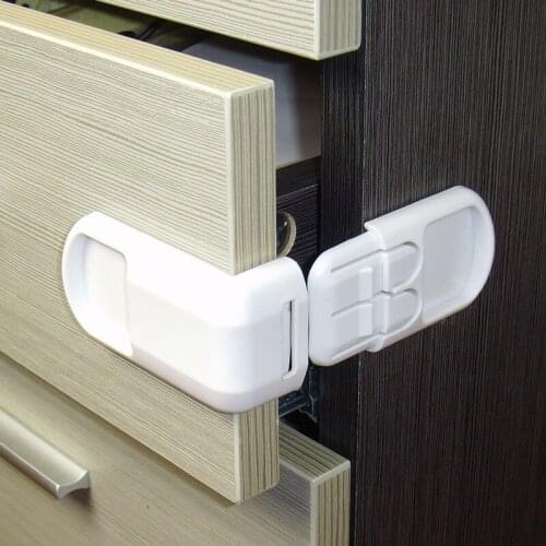 5pcs/set Plastic Locks Baby Safety Protection From Children In Cabinets Boxes Lock Drawer Door Security Product Accessories