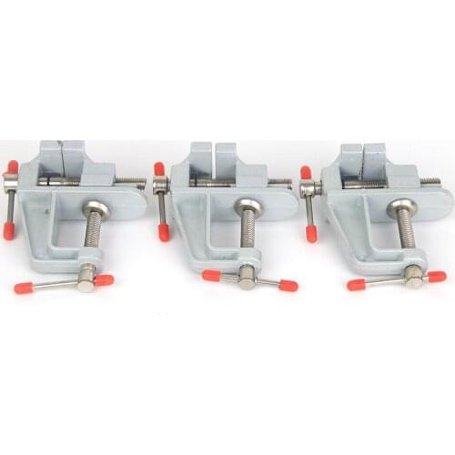 Aluminum Miniature Small Jewelers Hobby Clamp On Table Bench Vise Mini Tool Vice Pliers for Woodworking CNC Engraving Machine