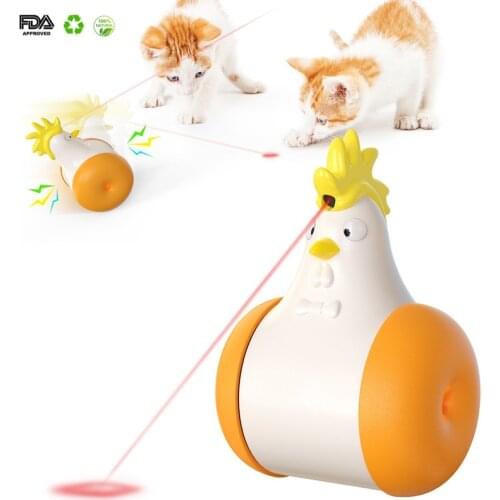 Automatic Cats Toys Sound Tumbler Emitting Laser Infrared Toy for Cat Smart Cat Toys USB Rechargeable Cat Products