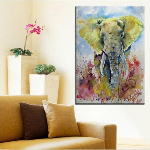 Large size Printing Oil Painting elephant in gold Wall painting Wall Art Decoration Picture For Living Room painting No Frame
