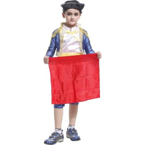 Kids Spanish Bullfighter Costumes Fantasia Children`s Cosplay Halloween Carnival Costume Fancy Dress Party Outfit for Boys