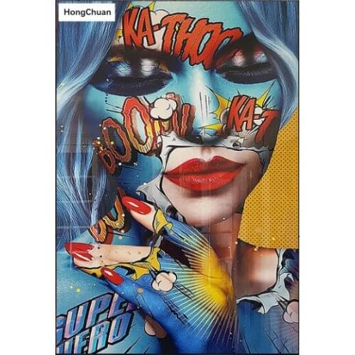 Painted Woman 5D DIY Diamond Painting Cross Stitch Needlework Home Decoration Mural Square/Round Mosaic Diamond Embroidery