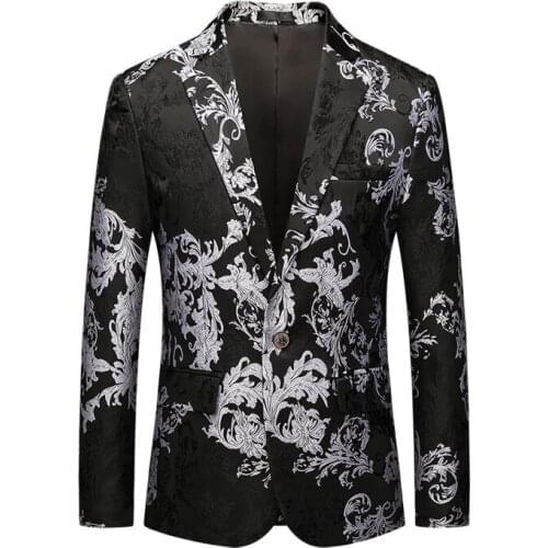 Fashionable Mens Jacquard Suit Jacket Large Size 6XL Slim Fit Mens Business Banquet Blazers Coats Can Be Worn All Year Round