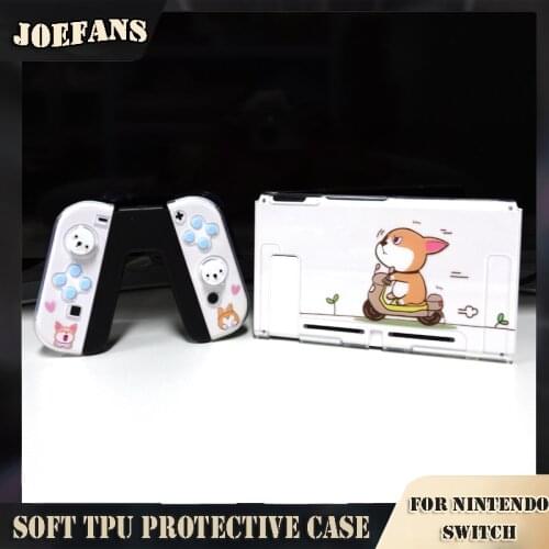 NS Switch Soft TPU Protective Crystal Case For Nintendos Switch NS Game Console Joy Con Transparent Case Protector Shell Skin