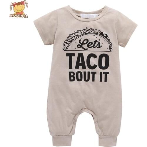 Newborn Clothes Kids Baby Boys Girls Short Sleeve Letter Romper Cute Romper Jumpsuit Baby Romper Baby Clothingt Outfits 3-18 M