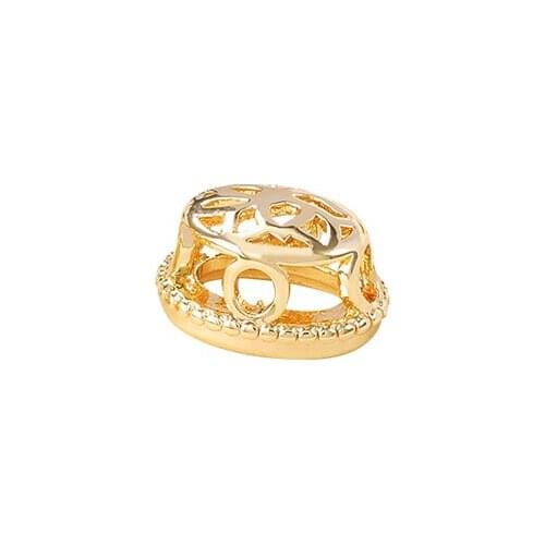 Factory Wholesale Gold Color Brass Oval Loose Beads Necklace and Bracelet High Quality Jewelry Making Supplies Diy Accessories