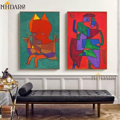 Paul Klee Classic Artwork Posters And Prints Abstract Portrait Wall Art Canvas Painting Pictures For Living Room Home Decor