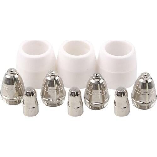 New 30Pcs CUT80 LG80 80A Plasma Cutter P80 Cutting Machine Consumable or Accessories Shield Porcelain Cup Electrode Tip