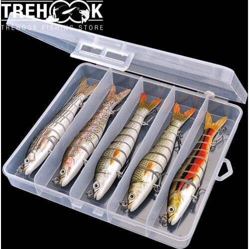 5pcs 14cm 23g Sinking Swimbait 8 Segments Wobblers Fishing Lure Multi Jointed Hard Bait Crankbait Fishing Lures Set Wobbler