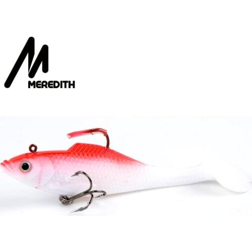 MEREDITH Shad Jig Heads with Long Tail SwimBaits for Lure Fishing Treble Hooks Soft Bait Freshwater Free shipping