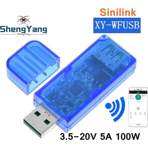 TZT for Sinilink APP WIFI-USB mobile phone remote controller 3.5-20V 5A 100W mobile phone APP smart home XY-WFUSB For arduino
