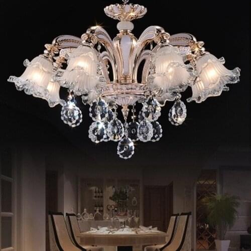 Luxury Crystal Chandelier Living Room Lamp lustres de cristal indoor Lights Crystal Pendants For Chandeliers