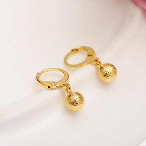 Bangrui Beads drop Earrings for Women/Girls Gold Color Ball Earing Jewelry Gifts African,Indonesia,Nigeria,Congo,Arab Earring
