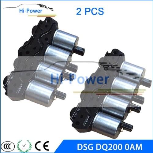 2PCS DSG DQ200 0AM Transmission Oil Control Solenoid Pack for VW Audi Skoda Seat Passat 7 FWD CA 7-Speed OAM DQ200