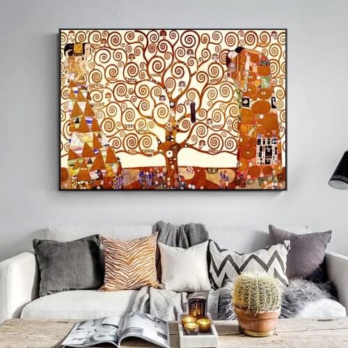 The Tree Of Life Canvas Art Wall Paintings By Gustav Klimt Classical Canvas Prints Wall Art Decorative Canvas Reproductions