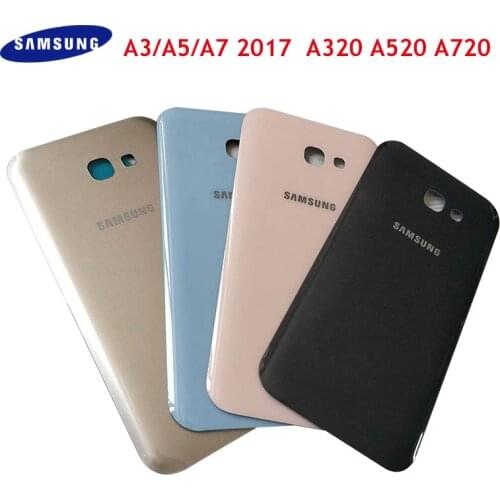 Samsung Galaxy A3 A5 A7 2017 Back Battery Cover Glass Rear Housing Cover Replacement Case For A320 A320F A520 A520F A720 A720F