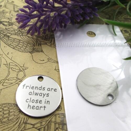 20pcs--"Friends are close in heart"stainless steel charms more style for choosing DIY Charms pendants for necklace