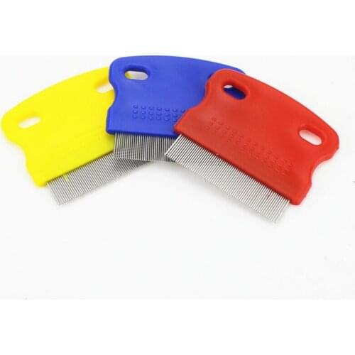 200pcs new Stainless Steel Long Needle Lice Comb Pet Dog Cat Clean Comb Brush Dog Hair Grooming Tool