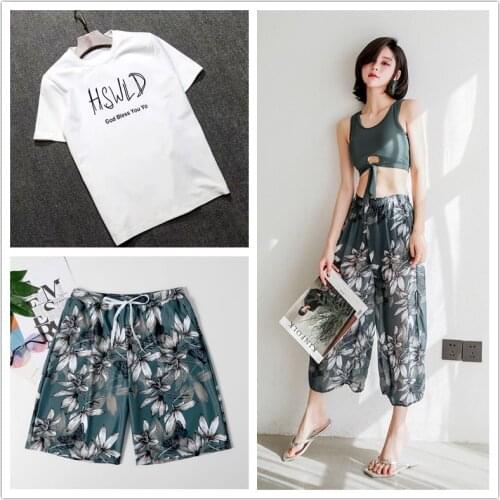 2020 Sexy Striped Couple Swimwear Women Bikini Bandeau Push Up Swimsuit Bandage Bathing Suits Beach Wear Swimming Trunks For Me