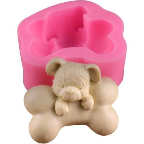 3D Dog Soap Mold Silicone Candle Mold Food Grade Chocolate Molds Silicone Mold for Soap Candle Making