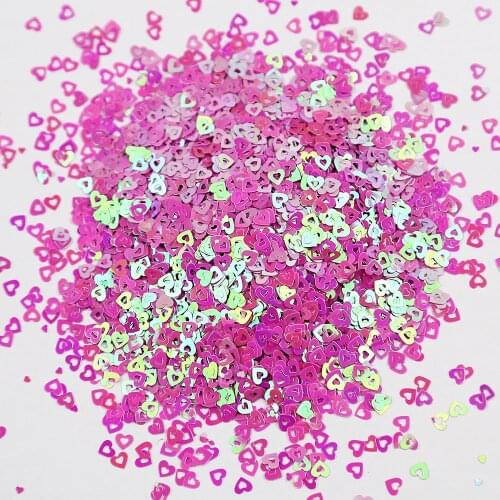 5mm Valentines Day Pearls heart Glitter For face, body, hair and nail art | Loose glitter nail supplier crafts resin 50g/bag