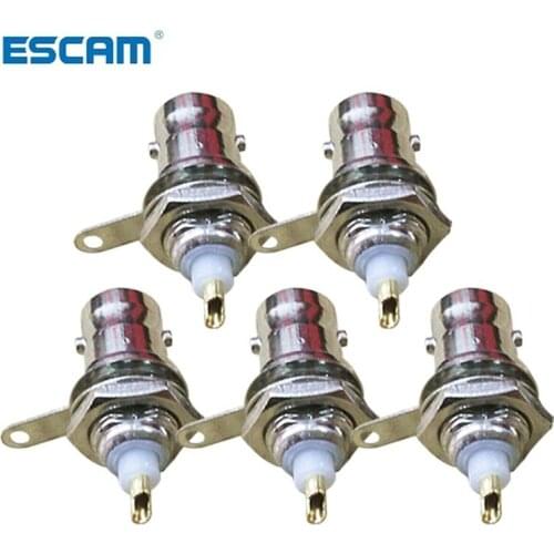 5PCS BNC Female Connectors Chassis Panel Mount Monitor Accessories Suit For Communications Equipment