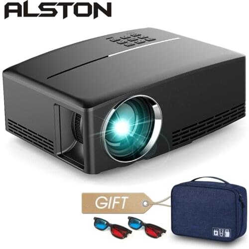 ALSTON GP80/GP80UP HD projector Support 1080P 1800 Lumens Android 6.0 LED WiFi Portable Smart Projectors with gift