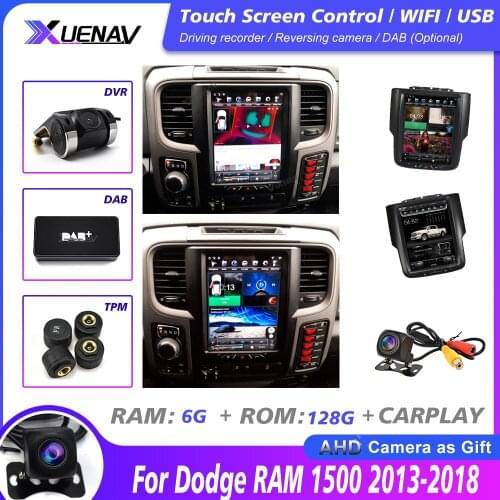 Car GPS Navi DVD Player 128GB Android Car radio for Dodge RAM 1500 3500 2013 -2018 car stereo radio multimedia GPS navigator