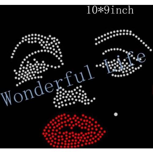 Free Shipping Rhinestone design motif Rhinestone Marilyn Monroe Transfer