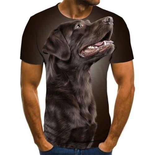 Dog pattern mens T-shirt mens summer casual 3DT-Shirts interesting mens tops O-neck shirts plus size streetwear