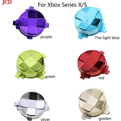 JCD 1 Pcs Chrome Plated D-Pad Direction Buttons ,Almohadilla De Aluminio,Reemplazo Del Botón Clave Para For Xbox Series X/S