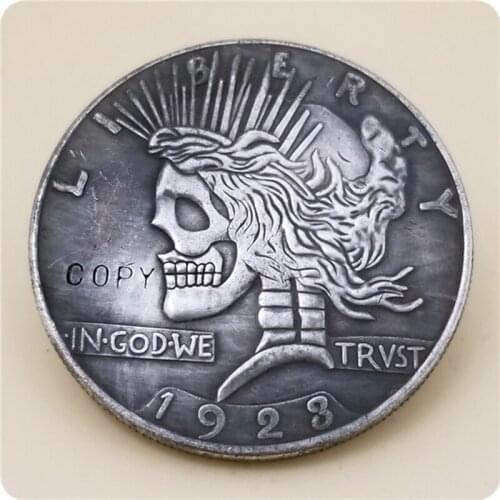 COPY Hobo Nickel Coin_Type #34_1923 Peace Dollar COPY COIN