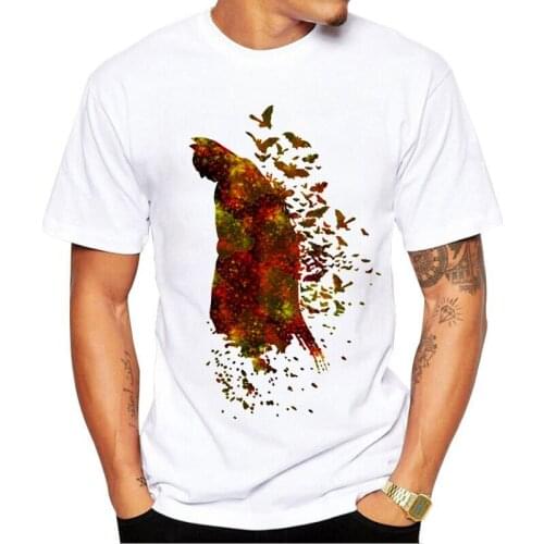 Cosplaydiy The Dark Knight Superhero Cosplay Costume T-Shirt Adult Cotton The Dark Knight Bruce Wayn Cosplay T-Shirt L320