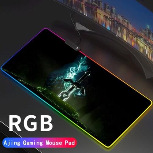 Anime Japan Game RGB Kawaii Mouse Pad Luminous LED Laptop Mini Game Accessories Gamer Keyboard Carpet Pad mousepad Gaming Des