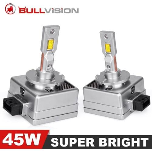 Bullvision 20000LM D8S LED Headlight D1S D2S D3S D4S D5S D1R D2R D3R D4R 90W 6500K CSP Chip Canbus Error Free Low Beam High Beam