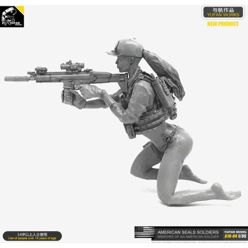 Yufan Model 1/35 Resin Soldier Kits Model (US Army Bikini SEALs) self-assembled A18-04