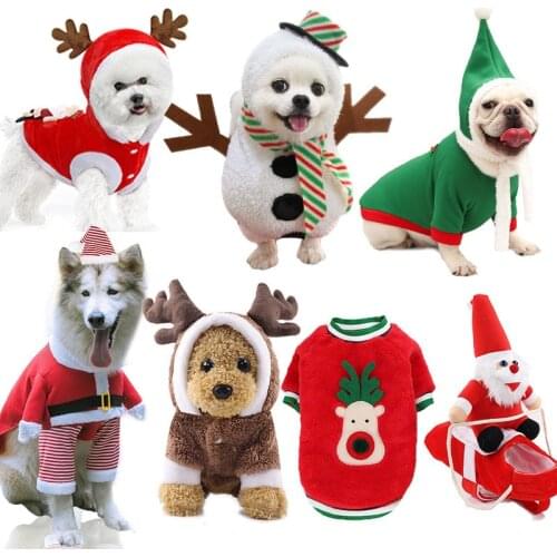 Cartoon Dog Clothes Halloween Costumes Dogs Cat Hoodies Chihuahua Winter Dog Coat Pet Clothing Small Dogs Cats Clothes Christmas
