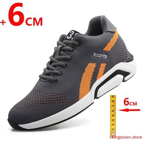 Elevator Shoes Men Sneakers Height shoes Tall Shoes Men Casual Shoes Height Increase Shoes insole 6CM Sport Shoes