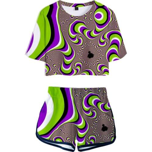 Optical Illusion with 3D Printed Patterns Men’s Tops and Pants