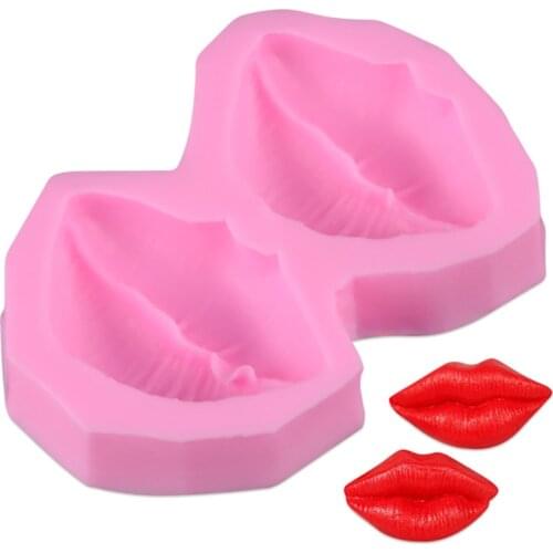 New Lip Shape Chocolate Candy Silicone Mold Cake Decoration Accessories DIY Baking Cake Mold Crafts Resin Mold 7.3*5.1*1.4 cm