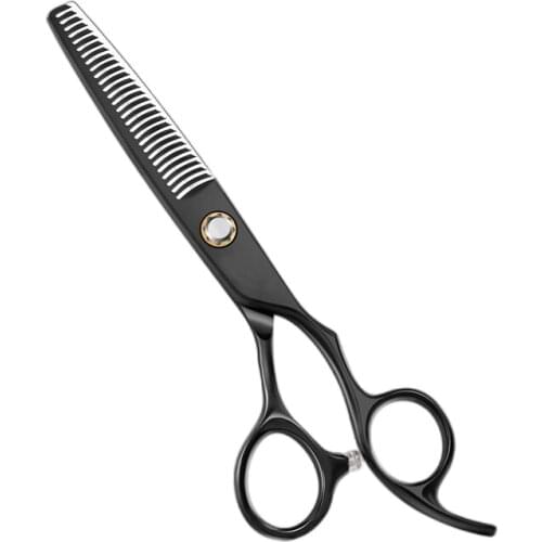 6 Inch Black Professional Salon Titanium Japan Stainless Steel 440C Barber Hirdresser Hair Cutting Thinning Beauty Scissor