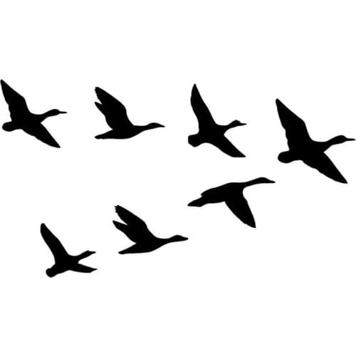 Hot Group of Wild Duck Car Sticker Fashion Motorcycle Sunscreen Decal Car Decorative KK18*10cm Vinyl