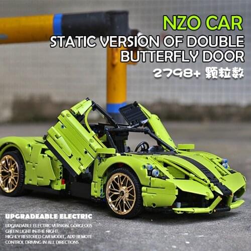 Mould King 13074 Green Super Racing Car Compatible New MOC 46921 42115 B Model Building Blocks Bricks Educational Toy Gifts
